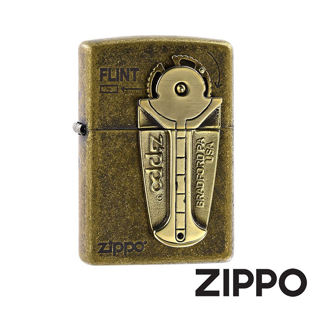 ZIPPO 打火石盒(仿古銅)防風打火機 日本設計 官方正版 現貨 限量 禮物 送禮 終身保固 ZA-3-166A