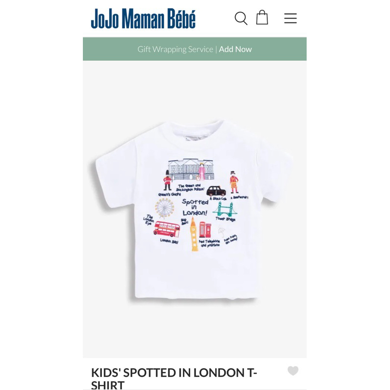 (二手現貨）英國寶貝最愛 JOJO Maman Bebe白色短袖上衣 Tshirt英國騎兵經典款圖 尺寸5