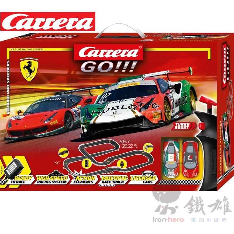 Carrera GO!!! 20062551 Ferrari Pro Speeders Set 電刷車套裝組