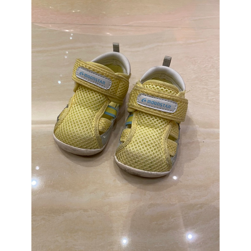 【二手好物】嬰兒用品 moonstar 星月 黃色學步鞋 12.5cm 超好穿 寶寶用