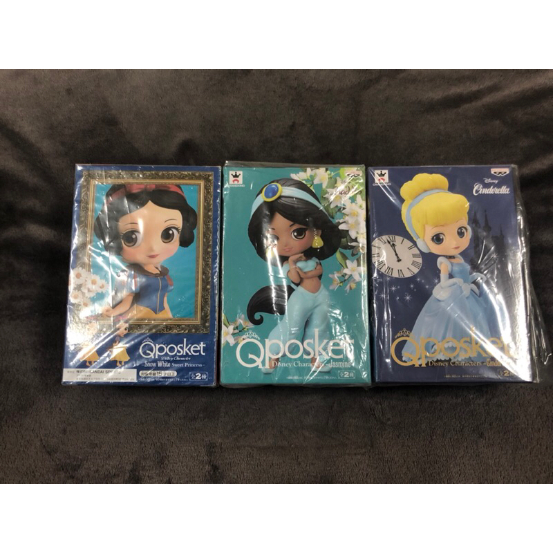 迪士尼 Qposket 日本 公主系列 擺件 公仔 白雪公主 灰姑娘 茉莉公主 阿拉丁