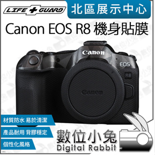 數位小兔【LIFE+GUARD Canon EOS R8 機身貼膜】貼膜 相機 包膜 公司貨 保護貼