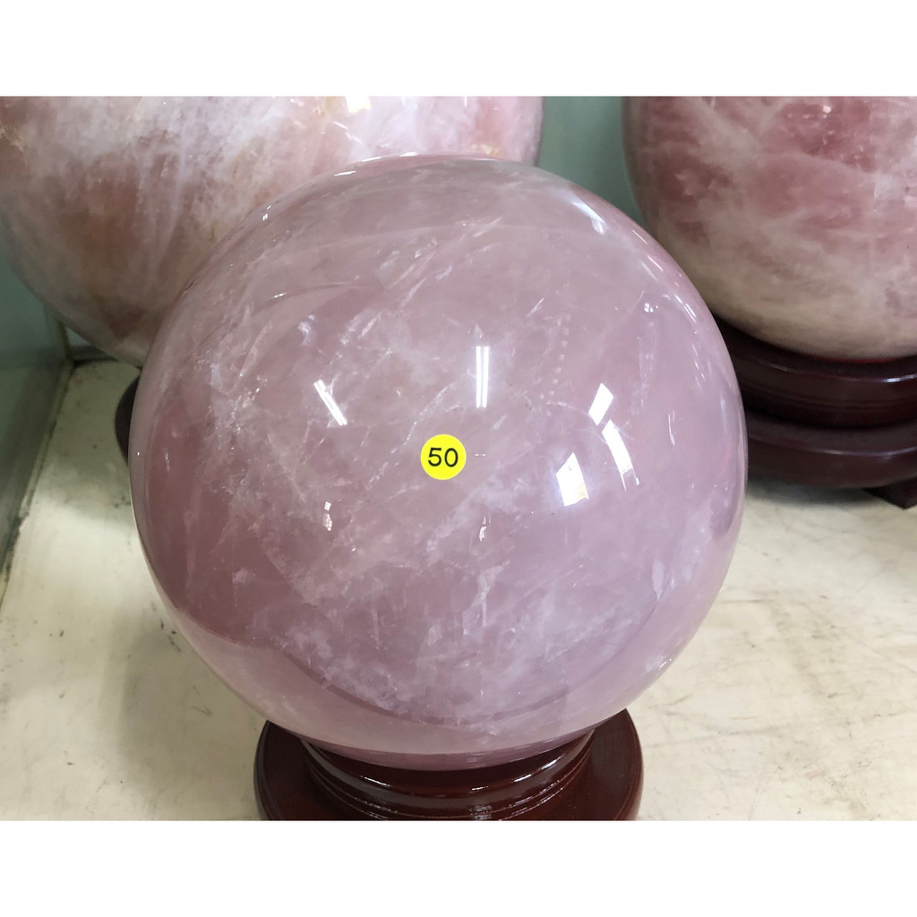 粉水晶球 146mm 4.41kg B350