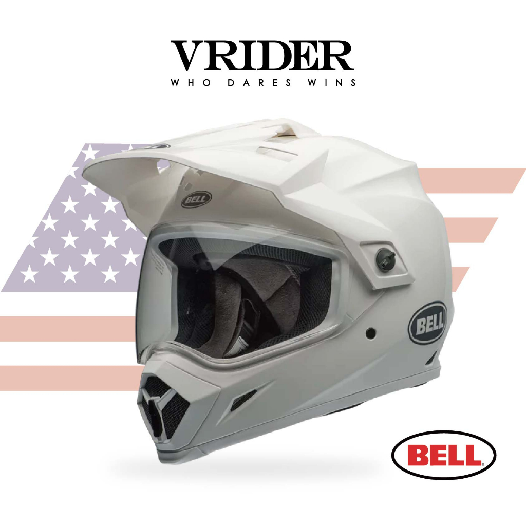 【VRIDER】總代理直營 Bell - MX9 ADV White 專注白 鳥帽 多功能帽 越野帽