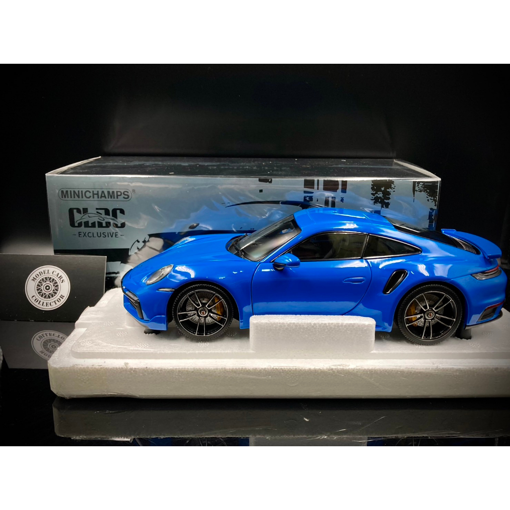 【收藏模人】Minichamps Porsche 911 turbo S 992 1:18 1/18 鯊藍色
