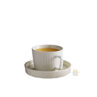 居家 咖啡杯 點心盤 下午茶 法式 豎紋 杯加碟 現貨