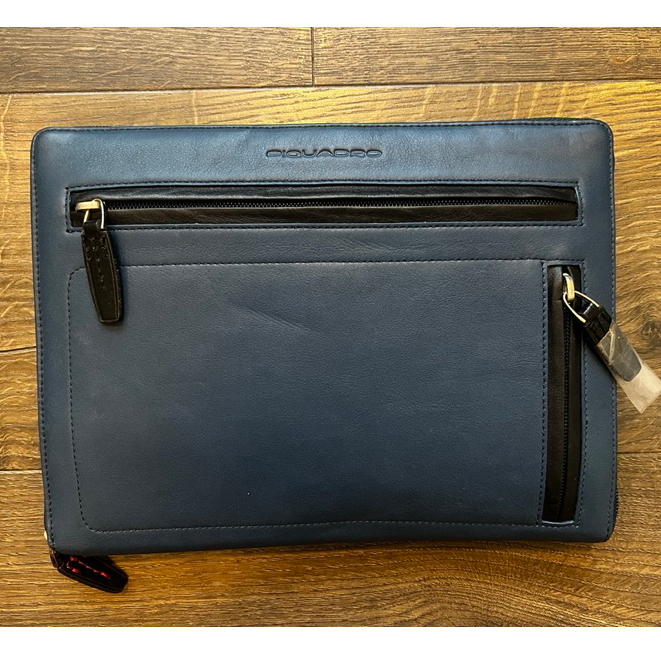 Piquadro 義大利🇮🇹 復古藍 皮革平板收納 IPAD 11，AIR 或 10.9寸 系列保護套 全新正品