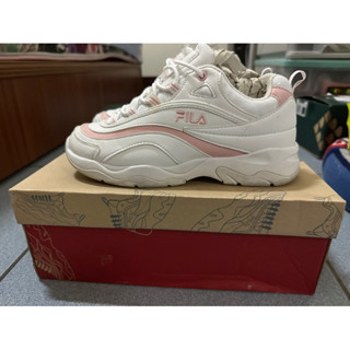 FILA RAY 厚底增高白粉復 古 老爹鞋 女鞋《二手》