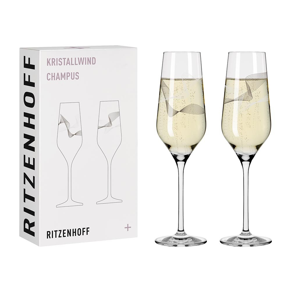 【德國 RITZENHOFF】Crystal Wind 流光系列香檳氣泡酒對杯《WUZ屋子-台北》酒杯 對杯 禮盒 送禮