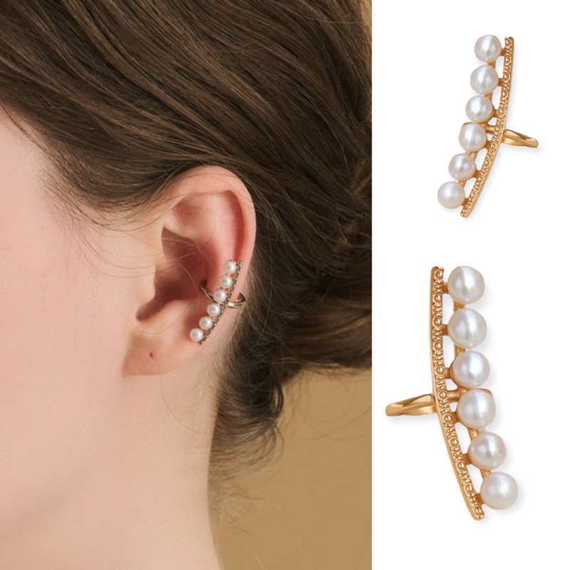 Phlox’s | 天然珍珠耳骨夾 日本專櫃agete同款｜耳扣 耳環 耳骨夾
