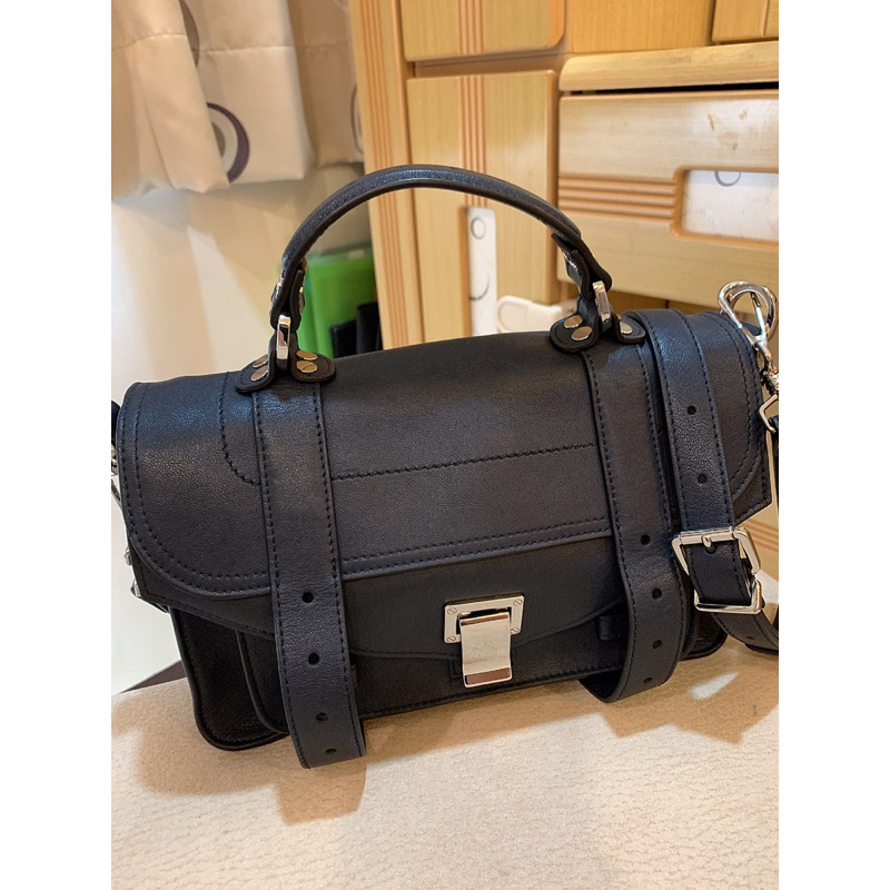 PROENZA SCHOULER PS1 Tiny LUX羊皮斜背 深藍色