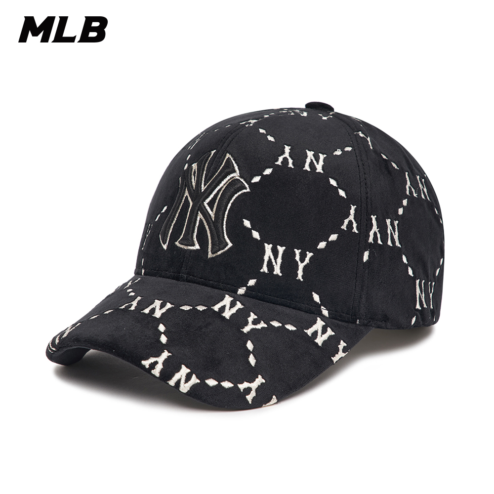 MLB 棒球帽 可調式硬頂天鵝絨 MONOGRAM系列 紐約洋基隊  (3ACPMV126-50BKS)【官方旗艦店】