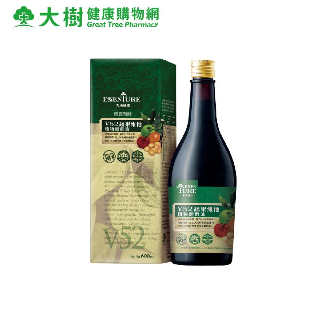 大漢酵素 V52蔬果維他植物醱酵液 600ml/瓶 大樹