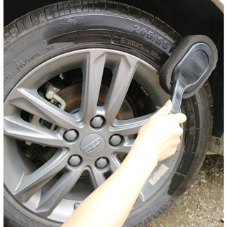 現貨 汽車輪胎上蠟刷 可替換 長柄海綿刷 輪胎刷 汽車美容 上光刷 上蠟刷 輪胎清潔刷 洗車美容【A-15390】育旺