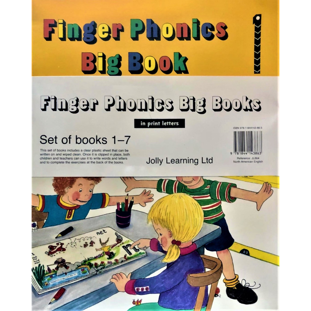 Finger Phonics Big Books 1-7/教學大書/美國正版in print letters字體