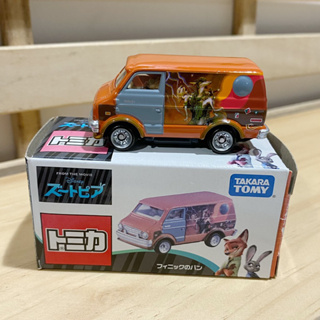 日本 迪士尼 Tomica 動物方城市 小狐狸車 胡尼克 茱蒂兔 哈茱蒂 茱蒂 箱型車 多美車 多美小汽車