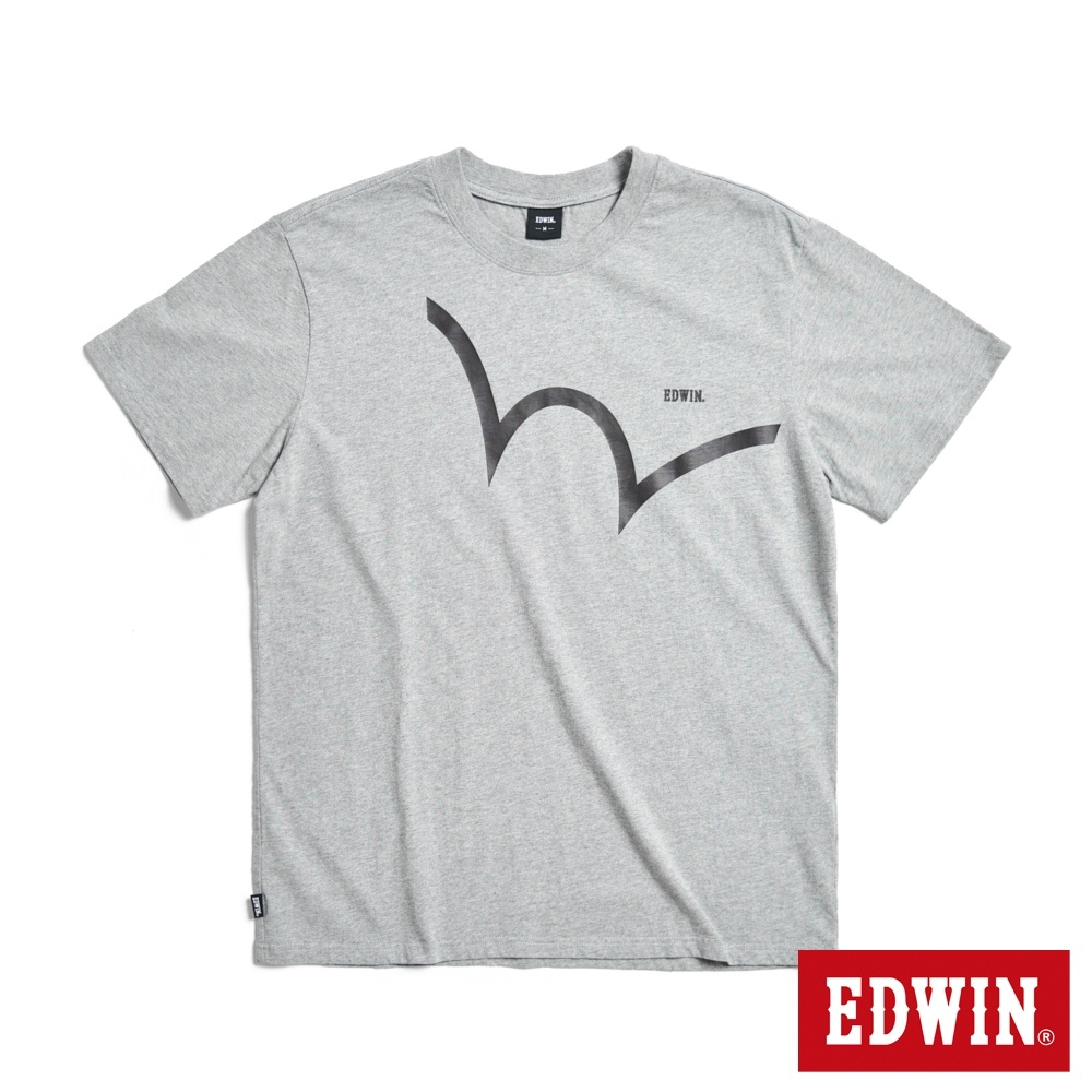 EDWIN 溫度變色W LOGO短袖T恤(麻灰色)-男款