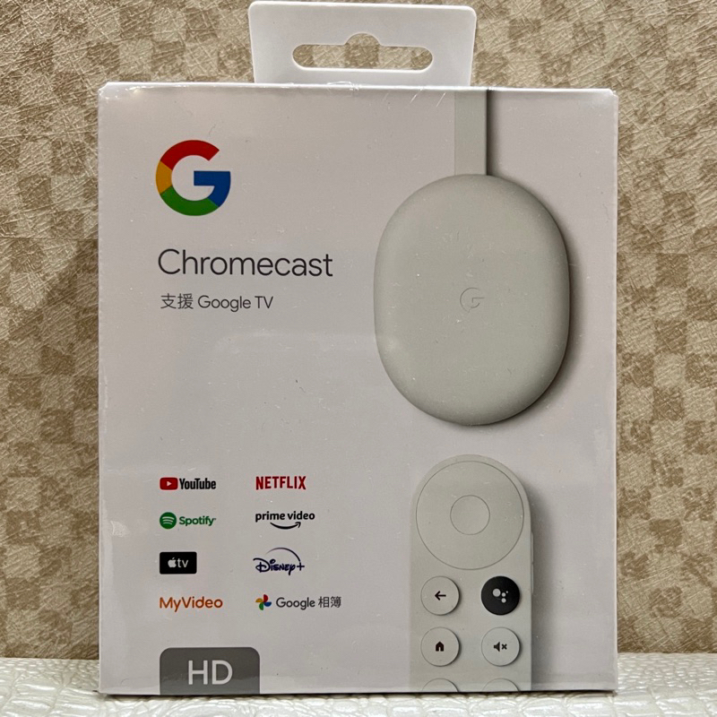 【台灣現貨】Google Chromecast  支援Google TV HD 版 全新4代 電視盒 電視棒 智慧電視
