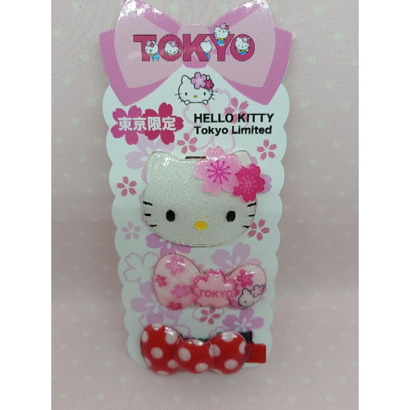 hello kitty 東京限定髮夾(3件組)