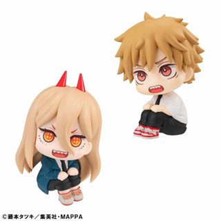 MegaHouse LOOK UP 抬頭系列 鏈鋸人 澱治&帕瓦 豪華套組 PVC完成品 豬帽子模型玩具