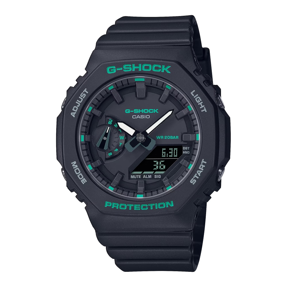 CASIO卡西歐 G-SHOCK八角摩登色調雙顯錶/GMA-S2100GA-1A