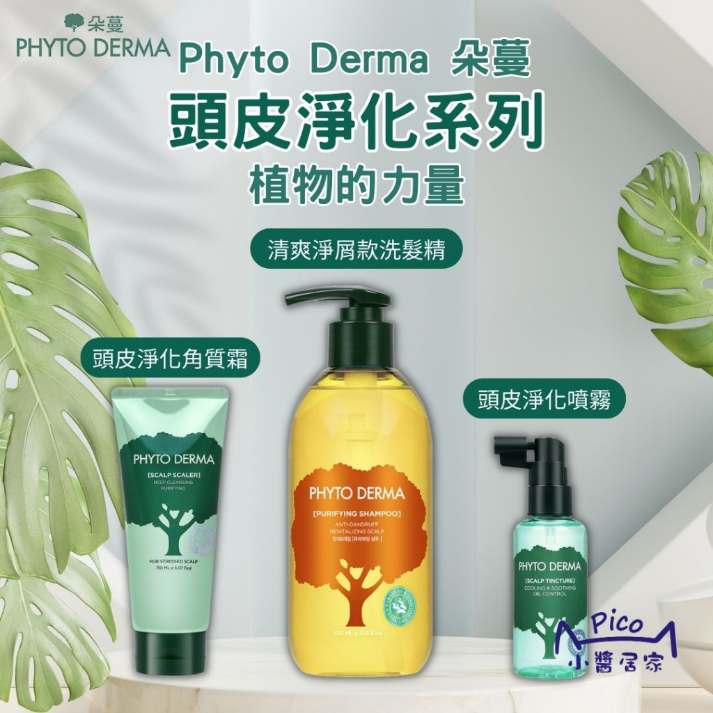 韓國 Phyto Derma 朵蔓 頭皮淨化洗髮精400ml 頭皮淨化角質霜150ml 頭皮淨化噴霧80ml 小醬居家