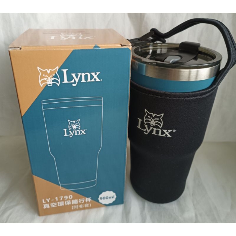 全新，三陽股東會紀念品，Lynx真空環保隨行杯/ 附提袋/ 可拆洗/ 保冷/保溫/ 無冷凝/不出汗/ 壓入