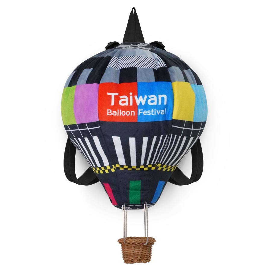 免運！！黑白復古-熱氣球絨毛背包-台東熱氣球-熱氣球充氣-充氣玩具工廠-充氣玩具-紀念小球