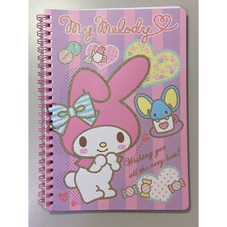 Sanrio Melody 三麗鷗美樂蒂線條筆記本 亮粉筆記本
