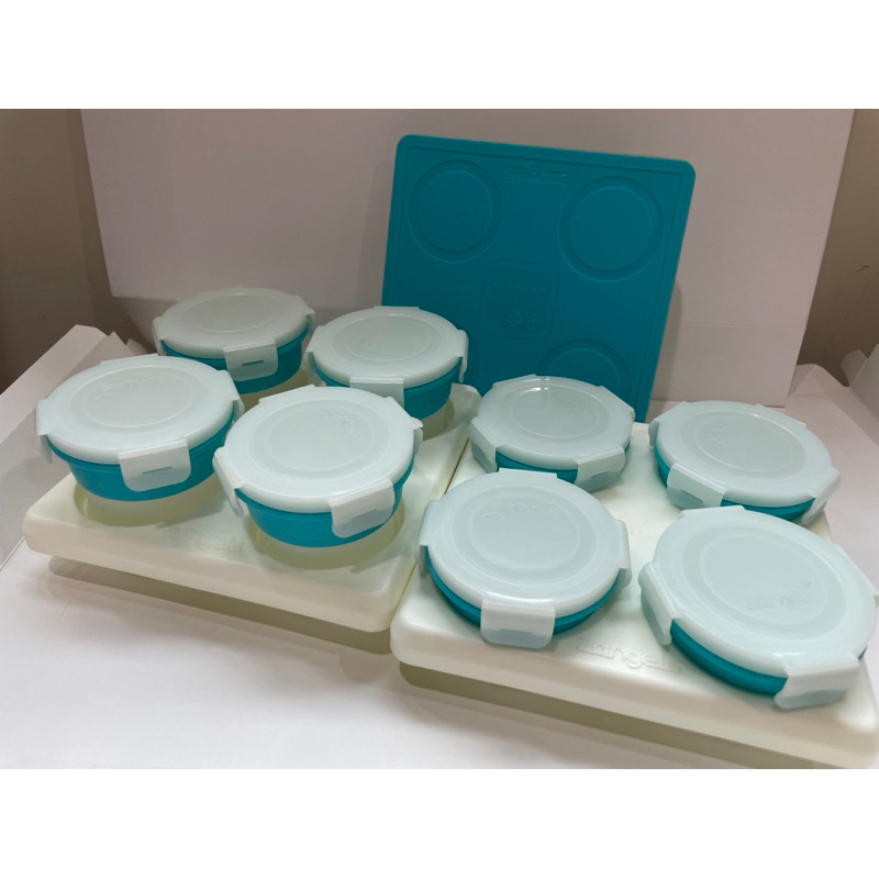 二手 2angels 矽膠副食品製冰盒(15ml) 副食品儲存杯(60/120ml) 冰磚 分裝盒