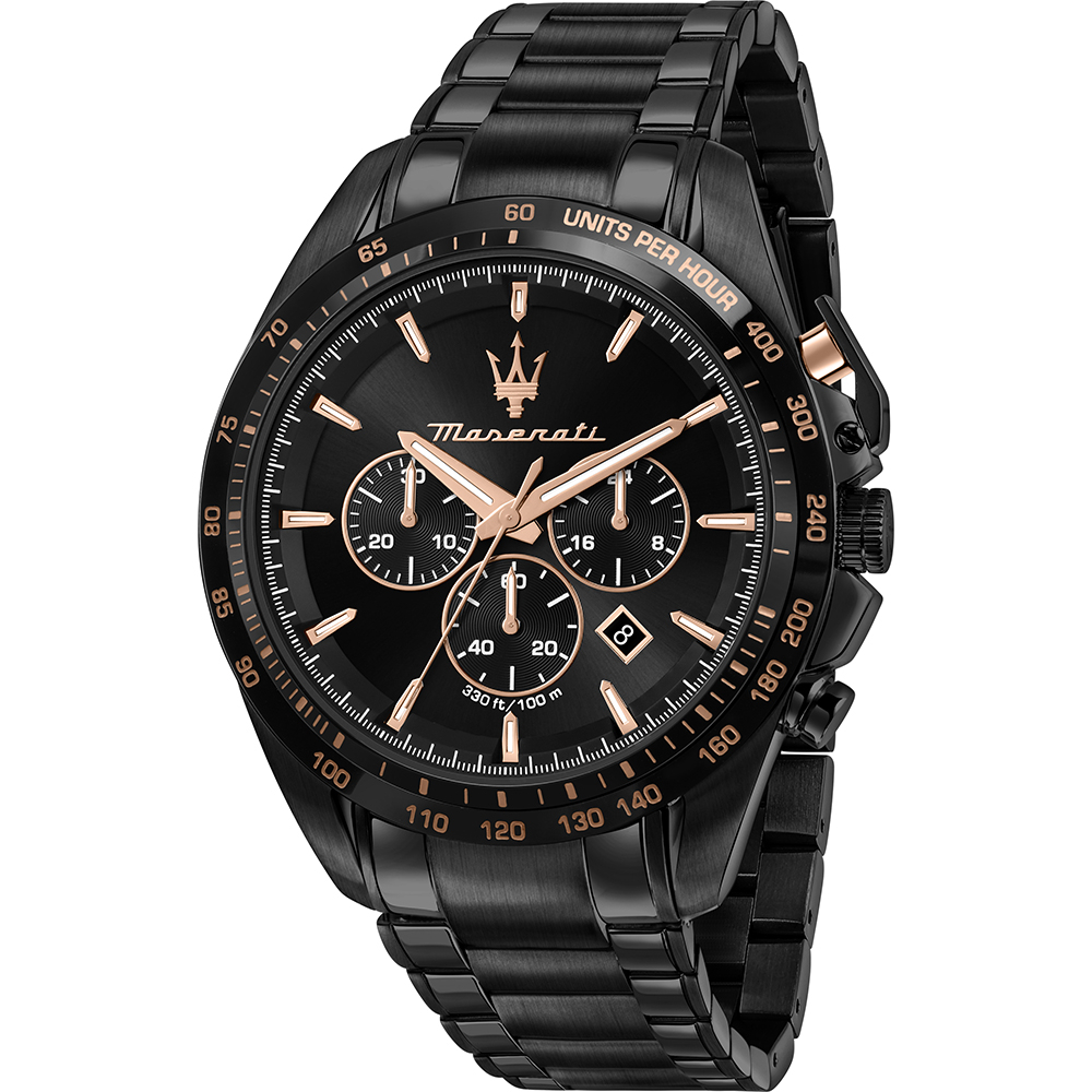 【Maserati瑪莎拉蒂】TRAGUARDO 三眼計時男錶 R8873612048 45mm 現代鐘錶