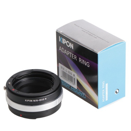 無限遠對焦可調光圈 KIPON NIKON G AI F AF D鏡頭轉佳能Canon EOS M EF-M相機身轉接環
