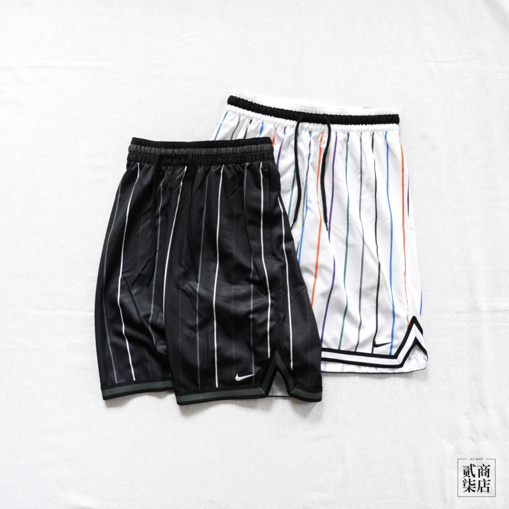 貳柒商店) Nike DNA Shorts 男款 條紋 籃球褲 短褲 運動 拉鍊 DX0254-010 100