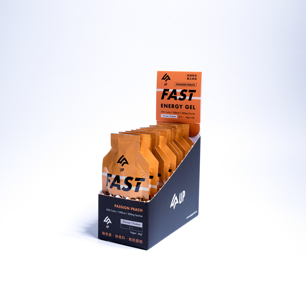 【UP】FAST能量果膠10入/盒-百香蜜桃(45g/包)