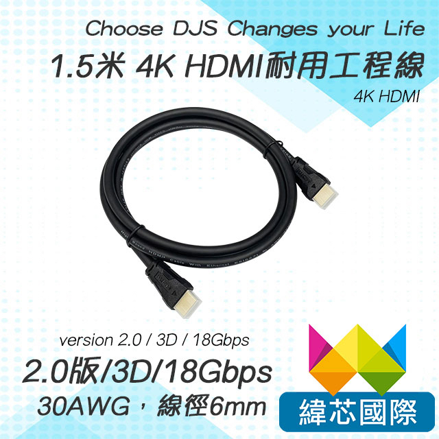 【工程專用】1.5～3米 4K高速HDMI耐用工程線｜HDMI訊號線｜2.0版