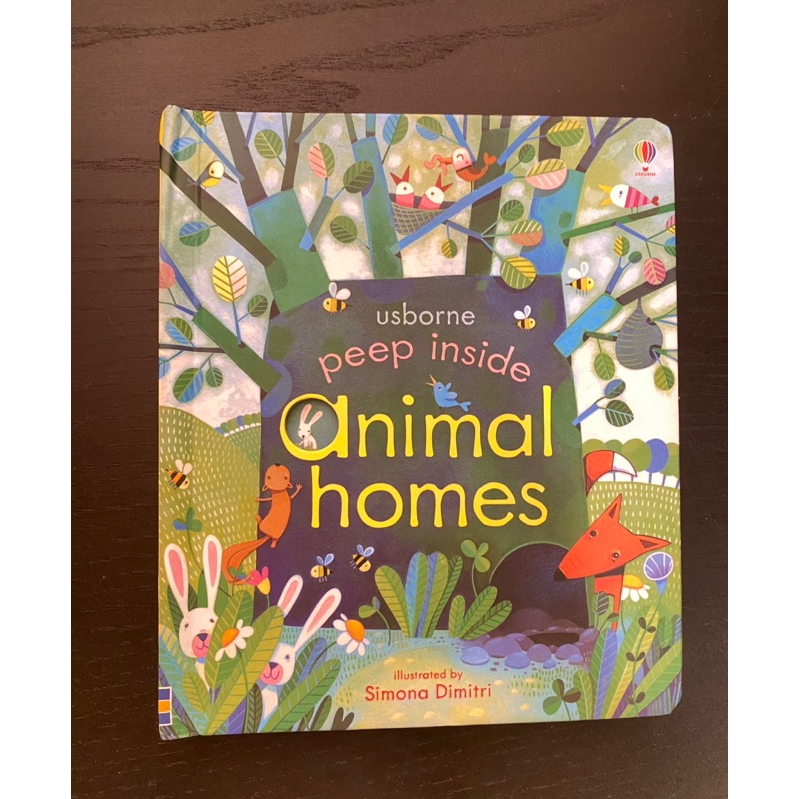 Usborne peep inside animal homes 探索翻翻硬頁書