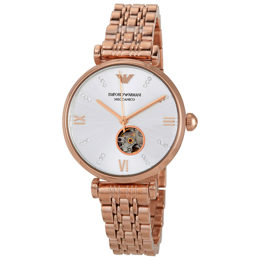 【EMPORIO ARMANI】羅馬晶鑽時尚仕女腕錶 AR60023 33mm 現代鐘錶