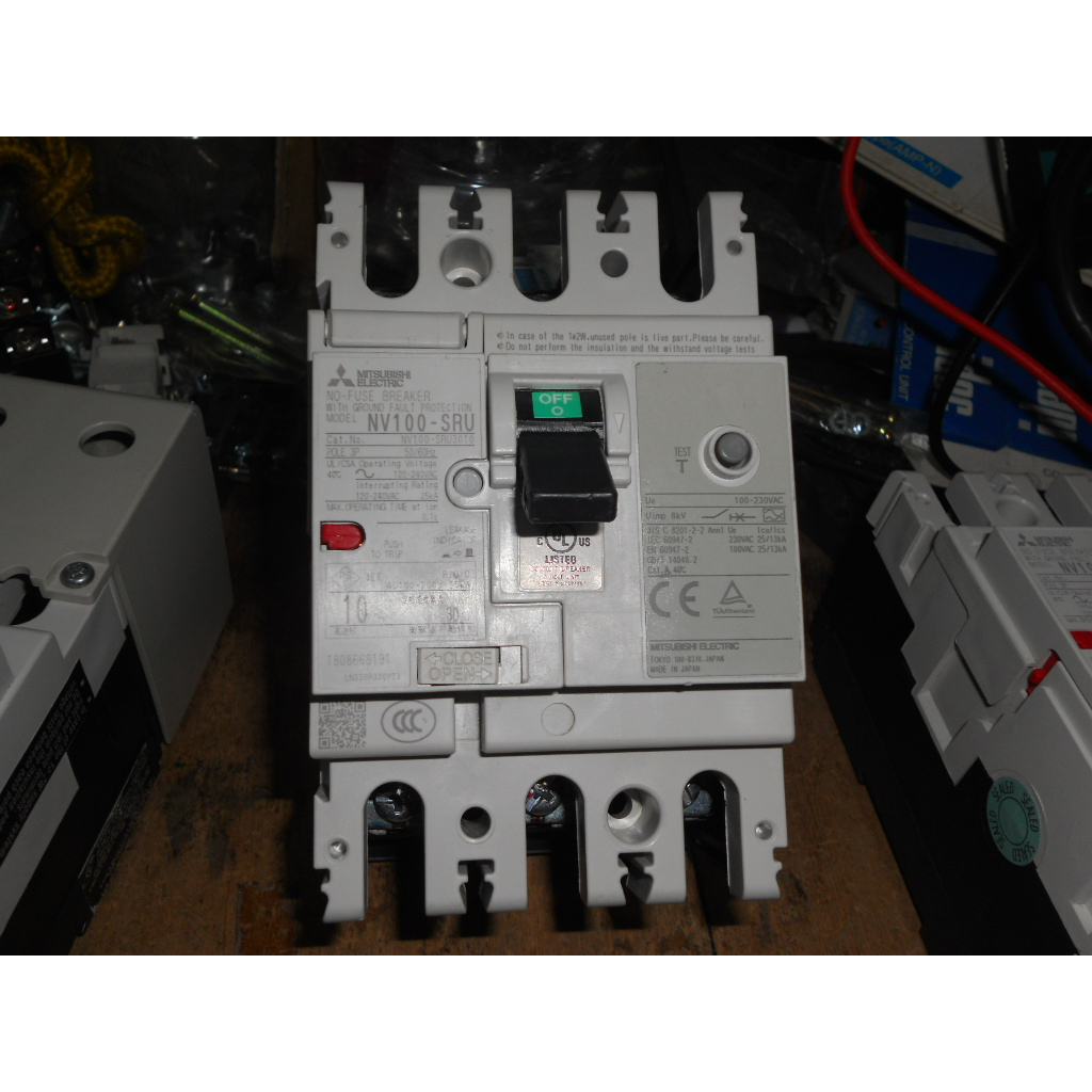 日本 三菱 漏電斷路器 NV100-SRU 3P 5A 10A (D2)