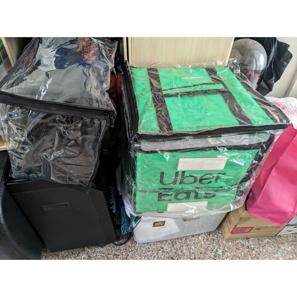 Uber Eats 外送箱 + 外送包 + 餐食固定座  (九成新)