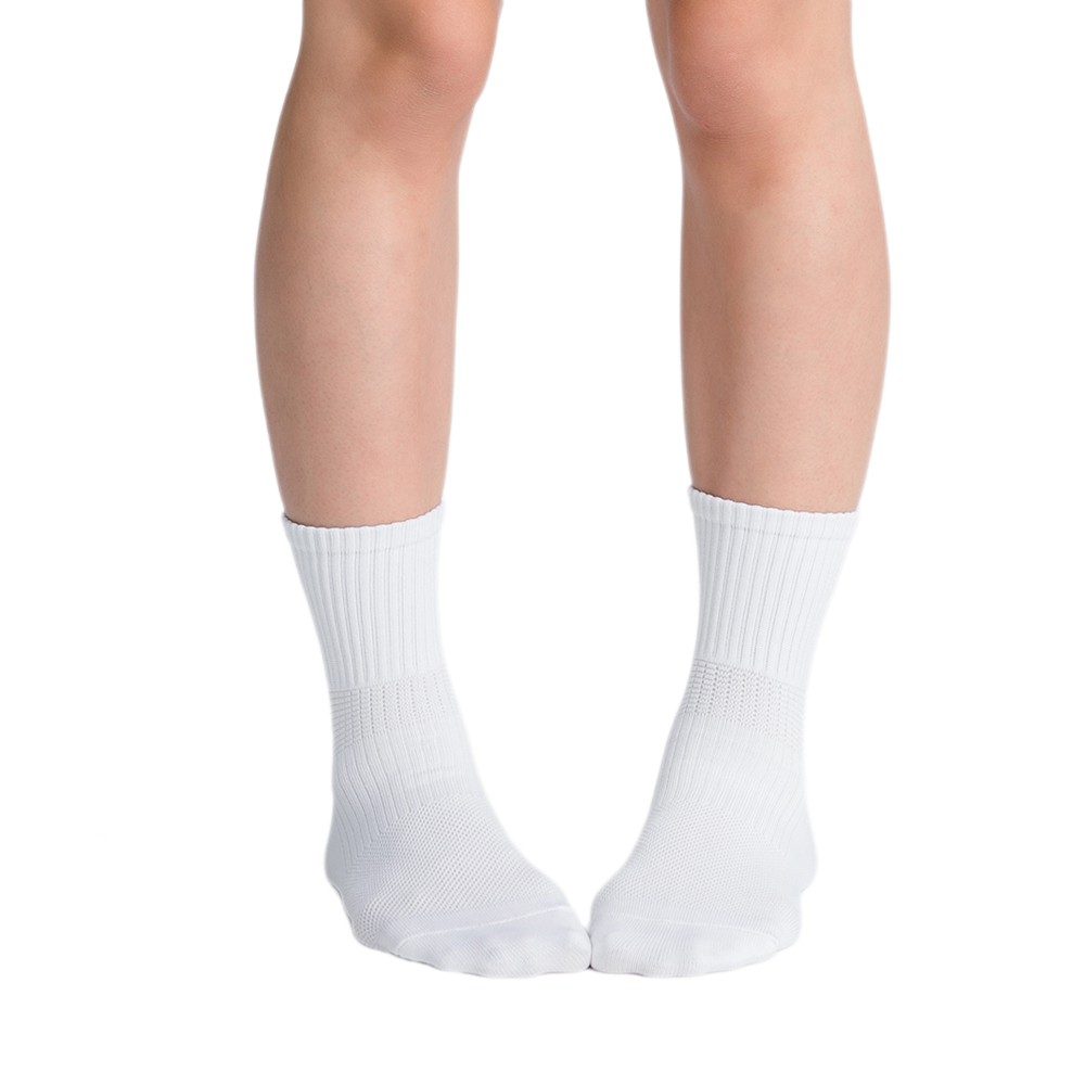 【WIWI】MIT發熱抑菌按摩中筒襪(純淨白 女M-L)0.82遠紅外線 除臭抑菌 吸濕排汗 按摩襪 發熱襪