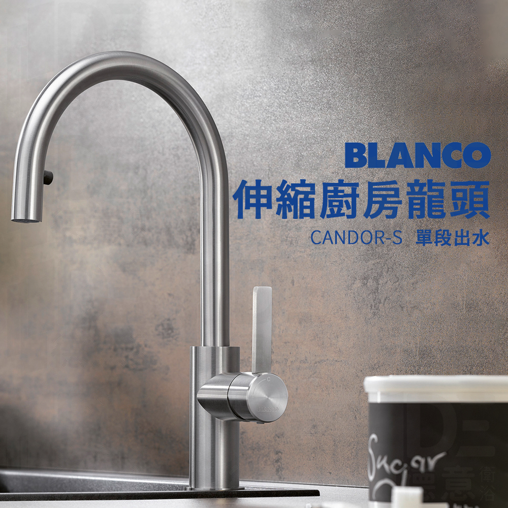 🔥 實體店面 電子發票 BLANCO 德國品牌 CANDOR-S 廚房龍頭 伸縮龍頭 水龍頭 單段出水 523121