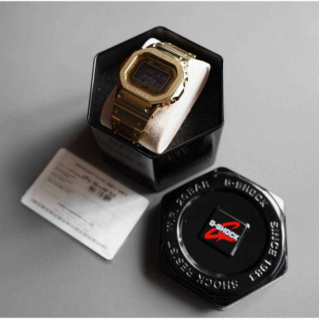 CASIO G-SHOCK GMW-B5000GD 金 太陽能藍牙電波錶 手錶 男錶 卡西歐 二手極新