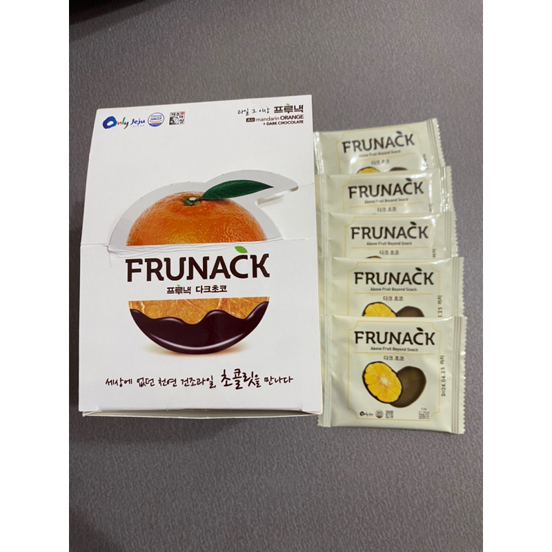 韓國 FRUNACK 巧克力 風味 濟州 橘子片 橘子巧克力