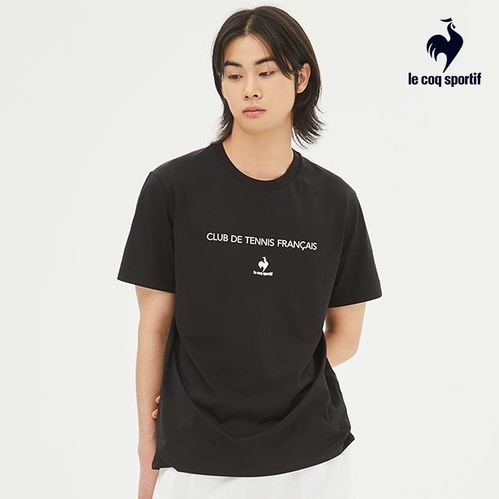 【LE COQ SPORTIF 法國公雞】韓版短袖T恤-男女款-黑色-LKR23507