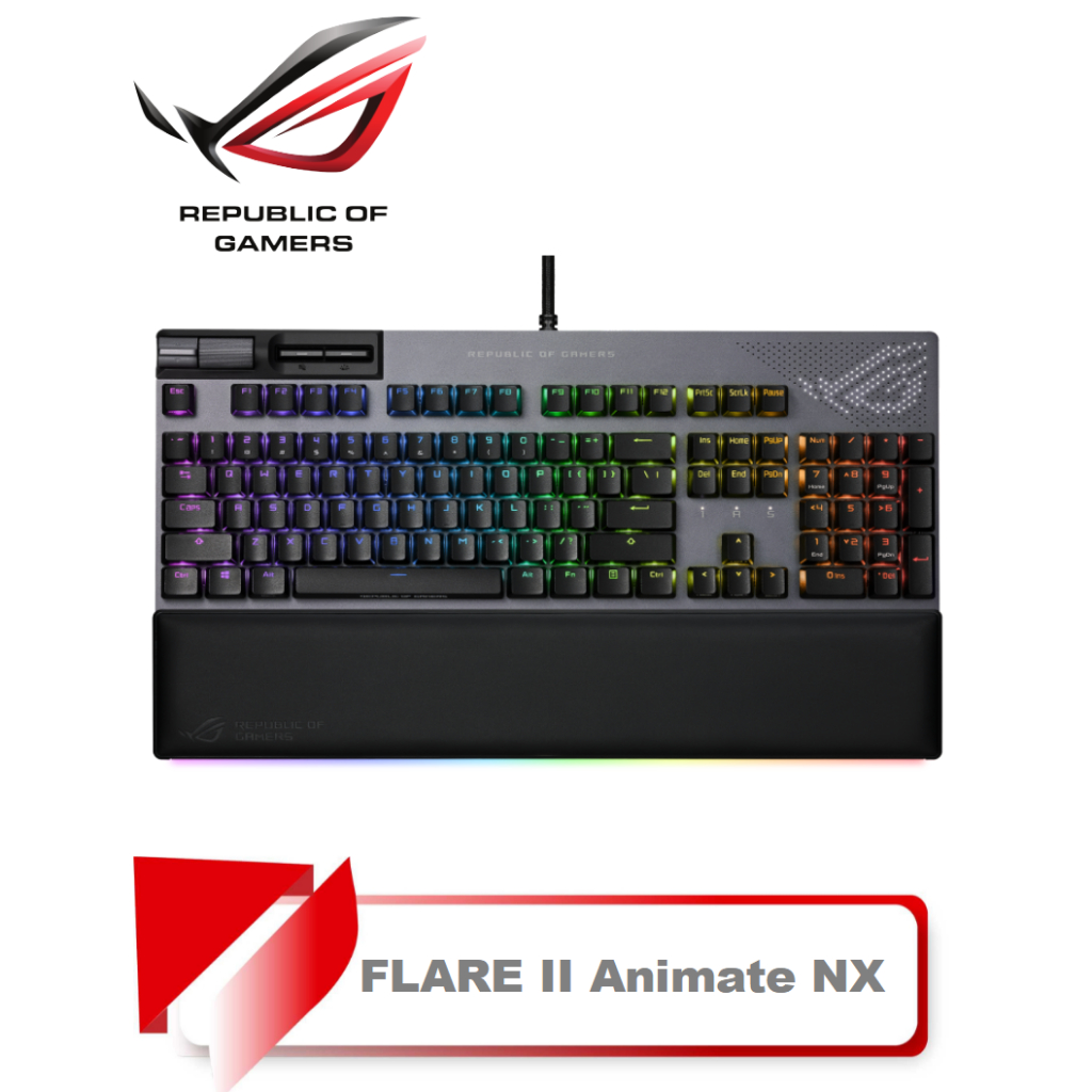 【TN STAR】ROG Flare II Animate PBT 電競鍵盤 中文/人體工學/Cherry軸