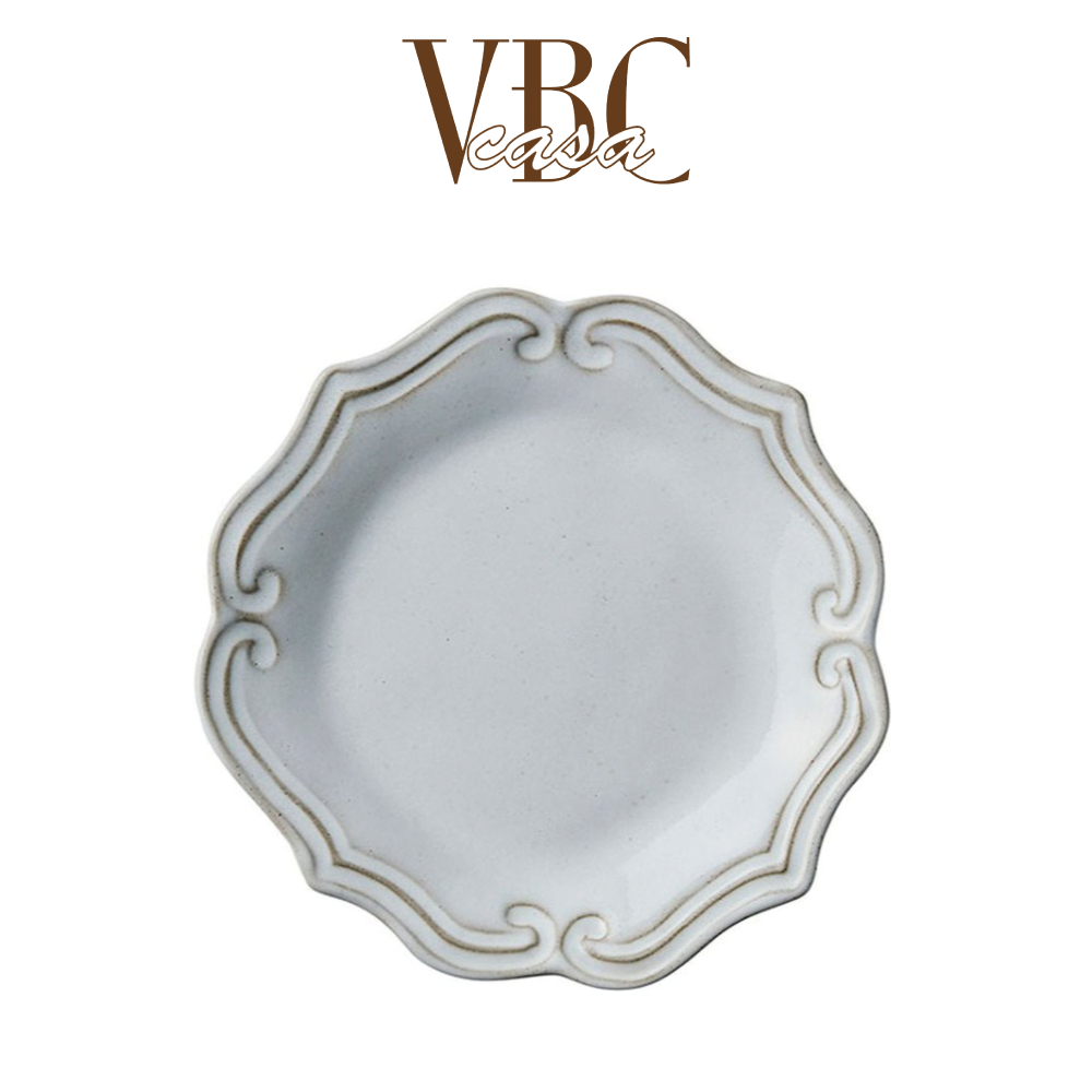 義大利 VBC casa │ 巴洛克系列 23 cm 副餐盤 / 灰白色