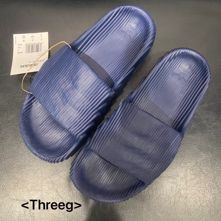 Threeg💫ADIDAS ADILETTE 22 3D 防水拖鞋 太空鞋 避震 深藍色 男女鞋 IG7497