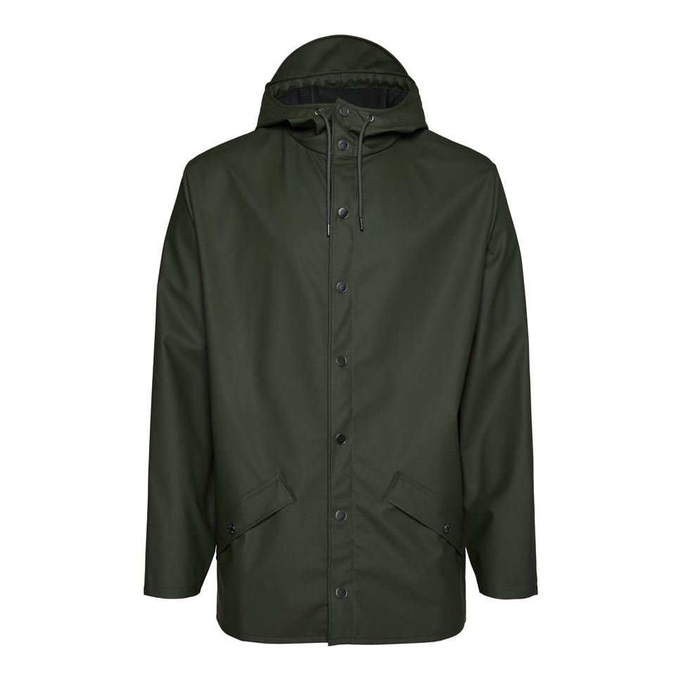 RAINS Jacket經典基本款防水外套/ 綠色/ M碼　eslite誠品