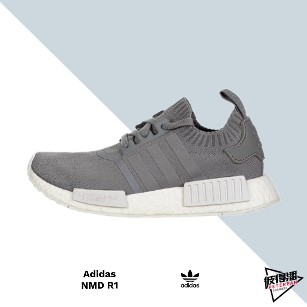 ADIDAS NMD R1 GREY THREE 編織灰 女 BY8762【彼得潘】