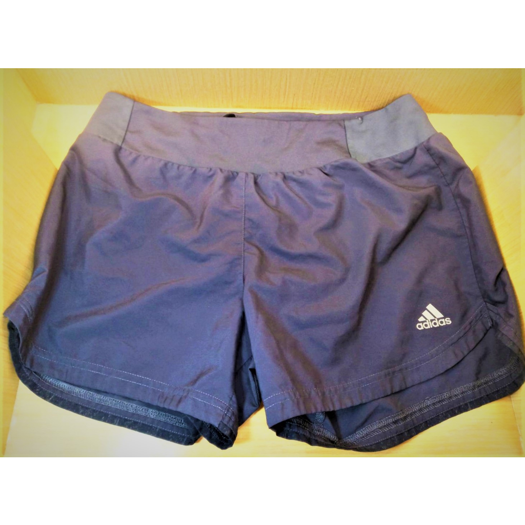 愛迪逹 adidas Supernova 女跑步短褲 有氧訓練運動短褲(紫灰藍 S)